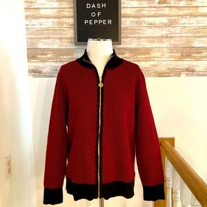 Anne Klein zip up sweater/cardigan/ excellent condition